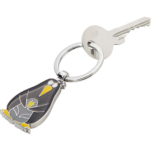 TROIKA Schlüsselanhänger PINGUIN & PINGU , Troika, mehrfarbig, schwarz, Emaille, Metallguss, 8,20cm x 0,50cm x 3,50cm (Länge x Höhe x Breite), Bild 2