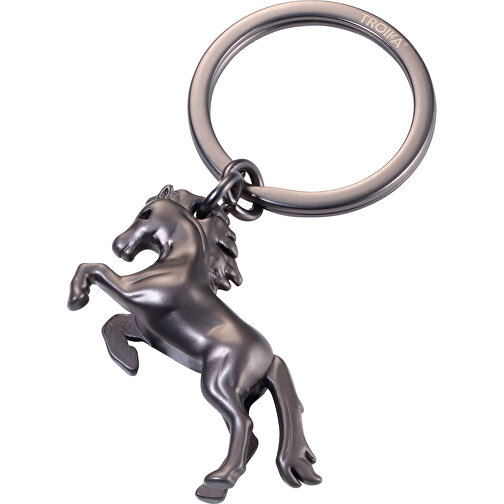 TROIKA Schlüsselanhänger WILD HORSE , Troika, gunmetal, Metallguss, 8,10cm x 1,30cm x 4,60cm (Länge x Höhe x Breite), Bild 1
