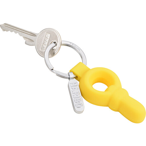 TROIKA Schlüsselanhänger HARIBO SCHNULLER , Troika, gelb, Metallguss, PVC, 9,70cm x 1,20cm x 3,50cm (Länge x Höhe x Breite), Bild 2