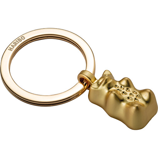 TROIKA Schlüsselanhänger HARIBO GOLDBÄR GOLD , Troika, goldfarben, Metallguss, 6,20cm x 1,10cm x 3,50cm (Länge x Höhe x Breite), Bild 1