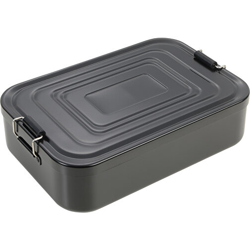 TROIKA Lunch-Box TROIKA BLACK BOX XL , Troika, schwarz, Aluminium, 23,60cm x 7,20cm x 14,70cm (Länge x Höhe x Breite), Bild 1