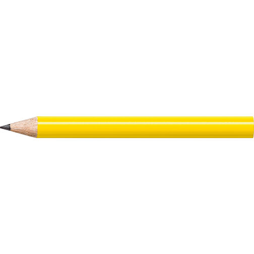 STAEDTLER Bleistift Rund, Halbe Länge , Staedtler, gelb, Holz, 8,70cm x 0,80cm x 0,80cm (Länge x Höhe x Breite), Bild 3