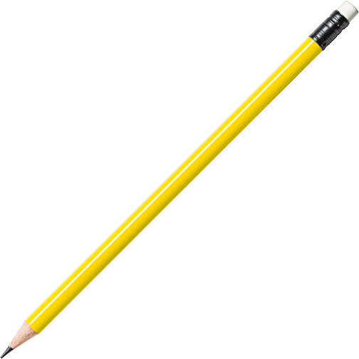 STAEDTLER Bleistift Rund Mit Radiertip , Staedtler, gelb, Holz, 18,70cm x 0,80cm x 0,80cm (Länge x Höhe x Breite), Bild 2