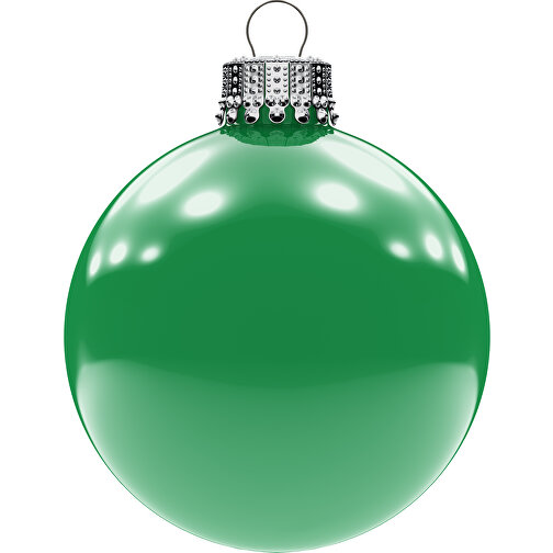 Pallina per albero di Natale media 66 mm, corona argento, lucida, Immagine 1