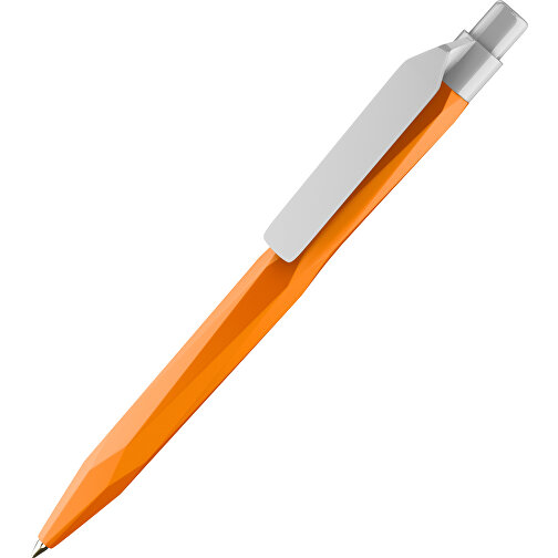 Prodir QS20 PMP-P Clip Flat Druckkugelschreiber , Prodir, orange grau, Kunststoff, 14,10cm x 1,60cm (Länge x Breite), Bild 1