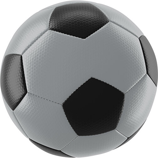 Fußball Platinum 30-Panel-Matchball - Individuell Bedruckt Und Handgenäht , silber / schwarz, PU, 4-lagig, , Bild 1
