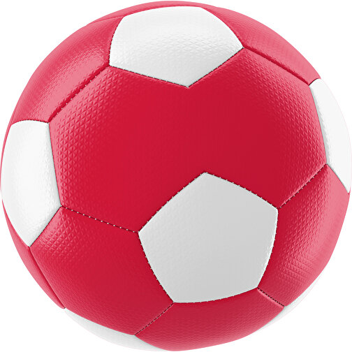 Fußball Platinum 30-Panel-Matchball - Individuell Bedruckt Und Handgenäht , ampelrot / weiß, PU, 4-lagig, , Bild 1