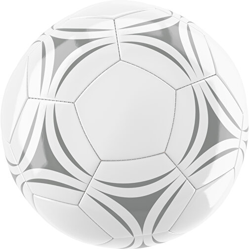Fußball Gold 32-Panel-Promotionball - Individuell Bedruckt , weiß / grau, PU/PVC, 3-lagig, , Bild 1