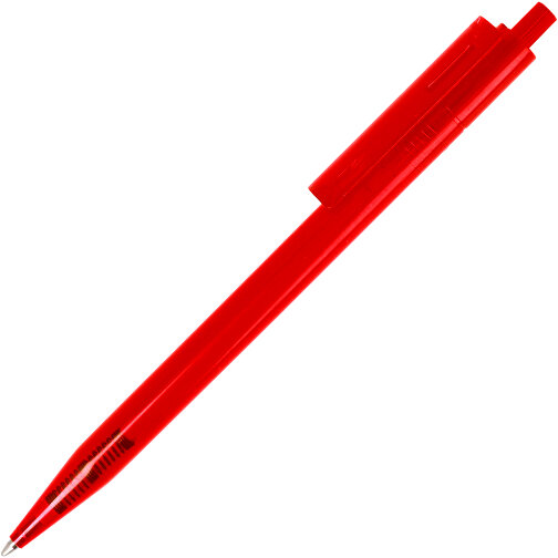 Kugelschreiber Kuma Transparent , transparent rot, ABS, 14,50cm (Länge), Bild 1