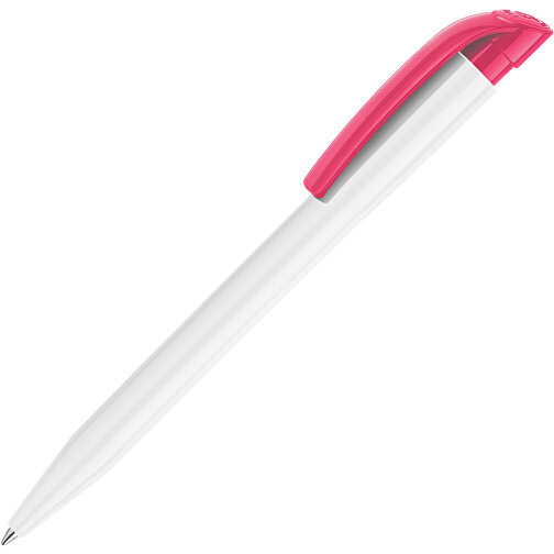 Kugelschreiber S45 Hardcolour , weiss / rosé, ABS, 13,80cm (Länge), Bild 1