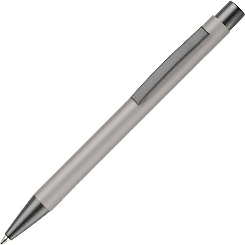 Metallkugelschreiber New York Soft-Touch , hellgrau, Aluminium & Metall, 13,60cm (Länge), Bild 1