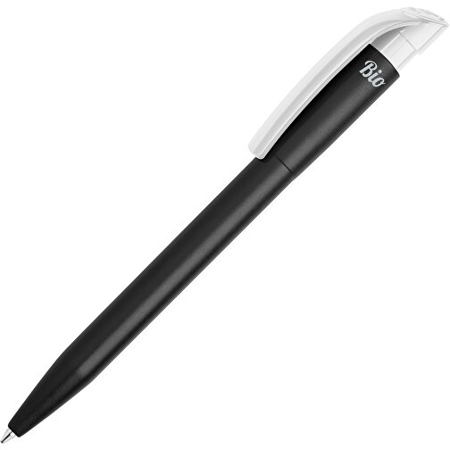 Kugelschreiber S45 Bio Hardcolour , schwarz / weiß, PLA, 13,80cm (Länge), Bild 1