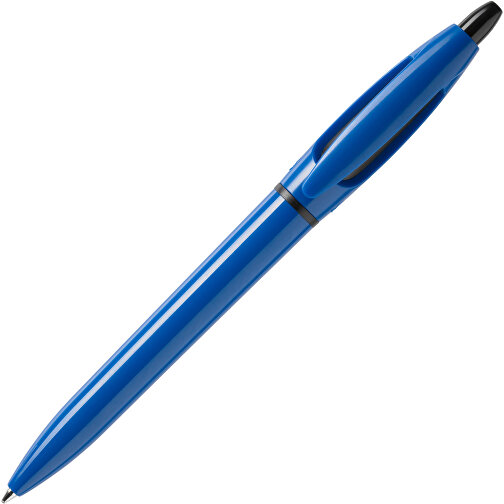 Kugelschreiber S! Extra Hardcolour , blau / schwarz, ABS, 13,50cm (Länge), Bild 1