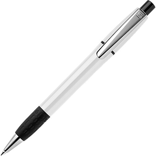 Kugelschreiber Semyr Grip Hardcolour , weiss, ABS & Metall, 13,70cm (Länge), Bild 1