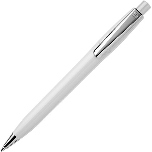 Kugelschreiber Semyr Chrome Hardcolour , weiss / weiss, ABS & Metall, 13,70cm (Länge), Bild 1