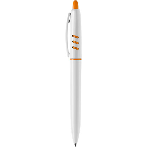 Kugelschreiber S30 Hardcolour , weiß / orange, ABS, 13,80cm (Höhe), Bild 1