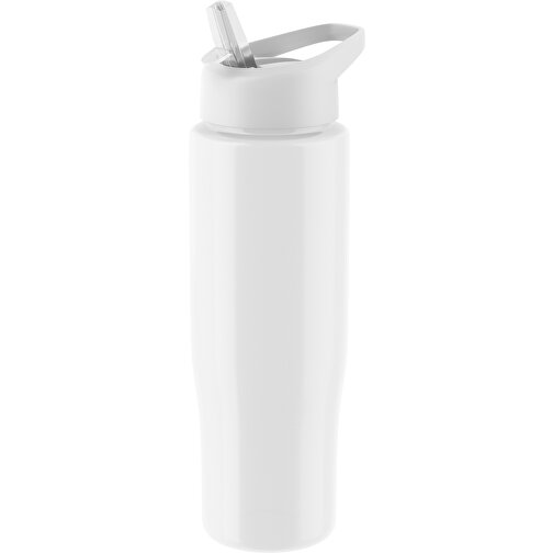 H2O Active® Tempo 700 Ml Sportflasche Mit Ausgussdeckel , weiß / weiß, PET-Kunststoff, PP-Kunststoff, 23,90cm (Höhe), Bild 1