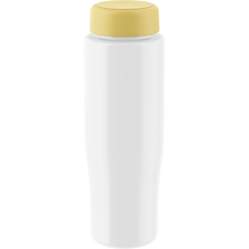 H2O Active® Tempo 700 Ml Sportflasche Mit Drehdeckel , weiß / gelb, 30% PP-Kunststoff, 70% PET-Kunststoff, 22,00cm (Höhe), Bild 1