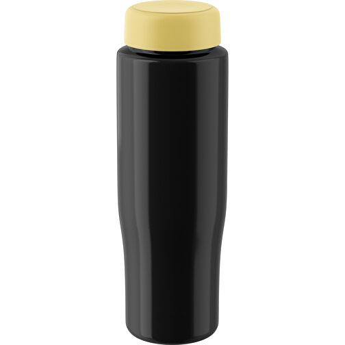 H2O Active® Tempo 700 Ml Sportflasche Mit Drehdeckel , schwarz / gelb, 30% PP-Kunststoff, 70% PET-Kunststoff, 22,00cm (Höhe), Bild 1