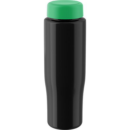 H2O Active® Tempo 700 Ml Sportflasche Mit Drehdeckel , schwarz / grün, 30% PP-Kunststoff, 70% PET-Kunststoff, 22,00cm (Höhe), Bild 1