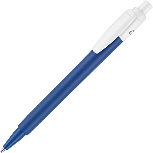 Kugelschreiber Baron 03 Colour Recycled Hardcolour , blau / weiss, Recycled ABS, 13,40cm (Länge), Bild 1