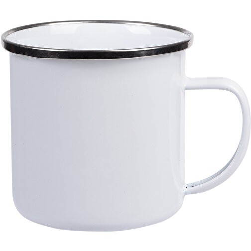 Emaille-Trinkbecher VINTAGE CUP , weiß, Edelstahl / Emaille, 8,50cm (Höhe), Bild 1