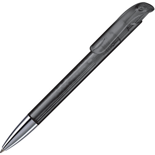 Kugelschreiber Atlas Transparent Mit Metallspitze , transparent schwarz, ABS & Metall, 14,60cm (Länge), Bild 1
