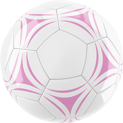 Fußball Gold 32-Panel-Promotionball - Individuell Bedruckt , weiß / rosa, PU/PVC, 3-lagig, , Bild 1