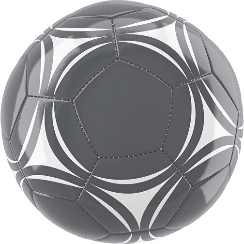 Fußball Gold 32-Panel-Promotionball - Individuell Bedruckt , dunkelgrau / weiß, PU/PVC, 3-lagig, , Bild 1
