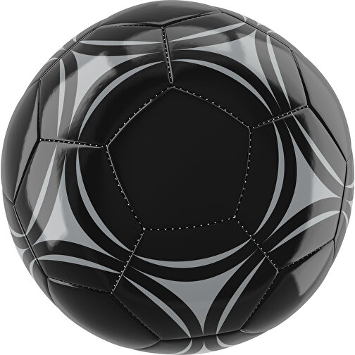Fußball Gold 32-Panel-Promotionball - Individuell Bedruckt , schwarz / silber, PU/PVC, 3-lagig, , Bild 1