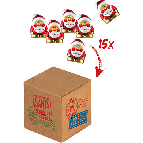 Mini-Cargo Santas , mehrfarbig, Pappe, 5,80cm x 5,80cm x 5,80cm (Länge x Höhe x Breite), Bild 1