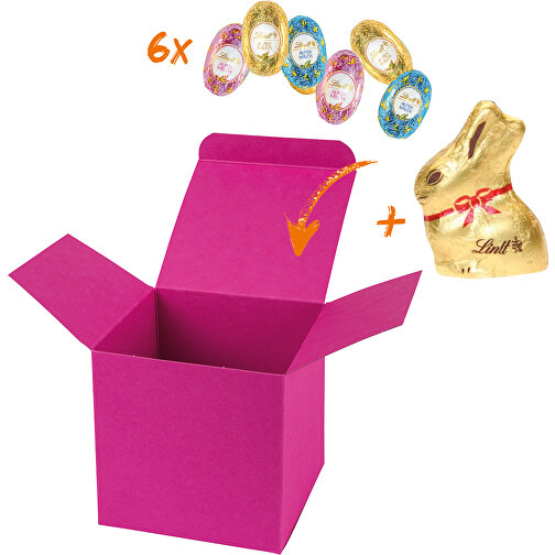 ColorBox Lindt - Pink , Lindt, pink, Pappe, 5,50cm x 5,50cm x 5,50cm (Länge x Höhe x Breite), Bild 1