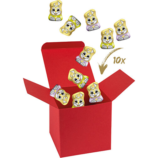 ColorBox Mini Gold Bunny - Rot , rot, Pappe, 5,50cm x 5,50cm x 5,50cm (Länge x Höhe x Breite), Bild 1