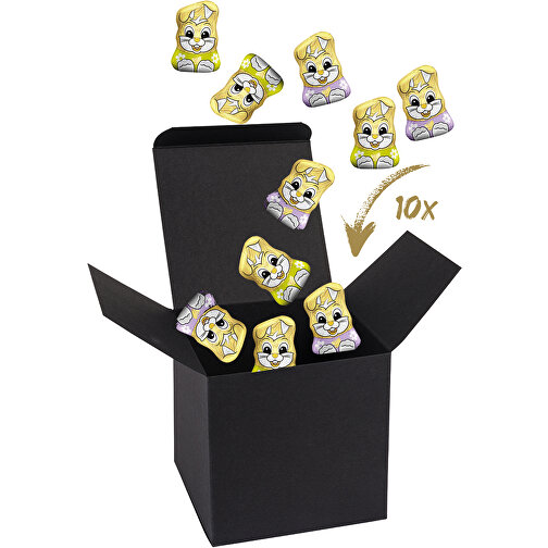 ColorBox Mini Gold Bunny - Schwarz , schwarz, Pappe, 5,50cm x 5,50cm x 5,50cm (Länge x Höhe x Breite), Bild 1