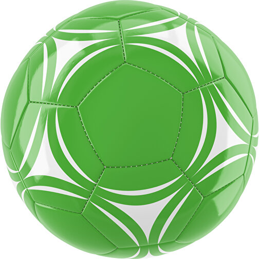 Fußball Gold 32-Panel-Promotionball - Individuell Bedruckt , grasgrün / weiß, PU/PVC, 3-lagig, , Bild 1