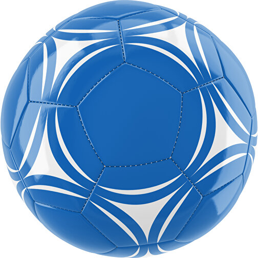 Fußball Gold 32-Panel-Promotionball - Individuell Bedruckt , kobaltblau / weiß, PU/PVC, 3-lagig, , Bild 1