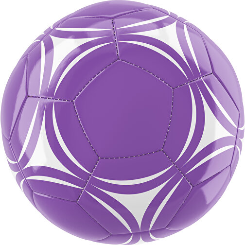Fußball Gold 32-Panel-Promotionball - Individuell Bedruckt , lavendellila / weiß, PU/PVC, 3-lagig, , Bild 1
