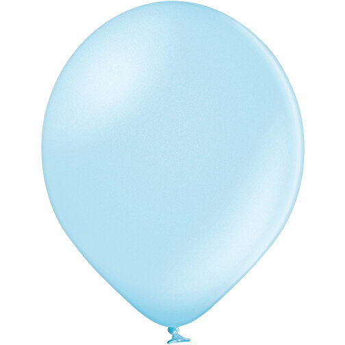Metallicluftballon , hellblau, Naturkautschuk, , Bild 1