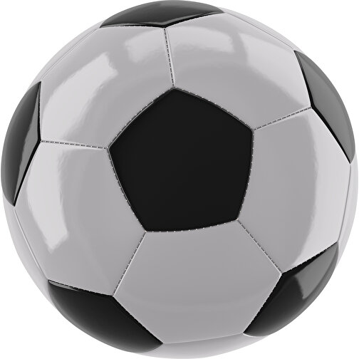 Fußball Gold 32-Panel-Promotionball - Individuell Bedruckt , hellgrau / schwarz, PU/PVC, 3-lagig, , Bild 1