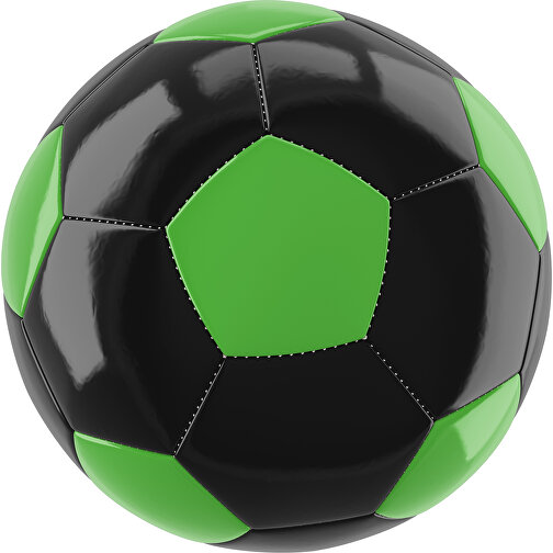 Fußball Gold 32-Panel-Promotionball - Individuell Bedruckt , schwarz / grasgrün, PU/PVC, 3-lagig, , Bild 1
