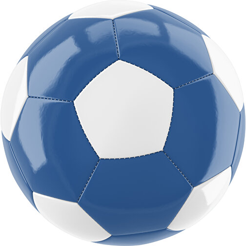Fußball Gold 32-Panel-Promotionball - Individuell Bedruckt , dunkelblau / weiß, PU/PVC, 3-lagig, , Bild 1