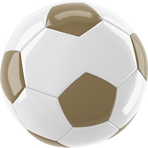 Fußball Gold 30-Panel-Promotionball - Individuell Bedruckt , weiß / gold, PU/PVC, 3-lagig, , Bild 1