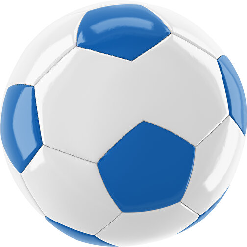 Fußball Gold 30-Panel-Promotionball - Individuell Bedruckt , weiß / kobaltblau, PU/PVC, 3-lagig, , Bild 1
