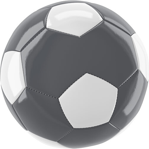 Fußball Gold 30-Panel-Promotionball - Individuell Bedruckt , dunkelgrau / weiß, PU/PVC, 3-lagig, , Bild 1