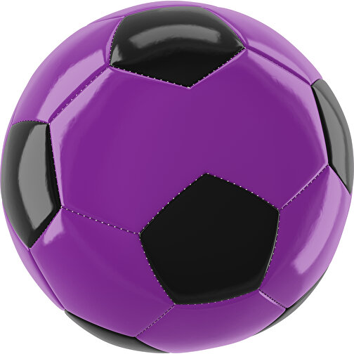 Fußball Gold 30-Panel-Promotionball - Individuell Bedruckt , dunkelmagenta / schwarz, PU/PVC, 3-lagig, , Bild 1