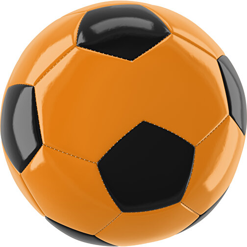 Fußball Gold 30-Panel-Promotionball - Individuell Bedruckt , gelborange / schwarz, PU/PVC, 3-lagig, , Bild 1