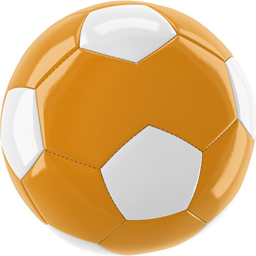 Fußball Gold 30-Panel-Promotionball - Individuell Bedruckt , kürbisorange / weiß, PU/PVC, 3-lagig, , Bild 1