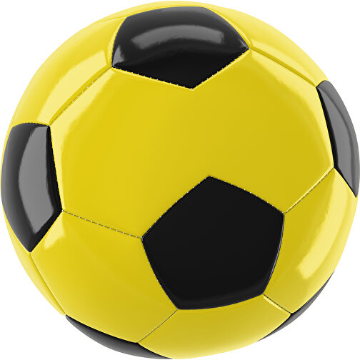 Fußball Gold 30-Panel-Promotionball - Individuell Bedruckt , gelb / schwarz, PU/PVC, 3-lagig, , Bild 1