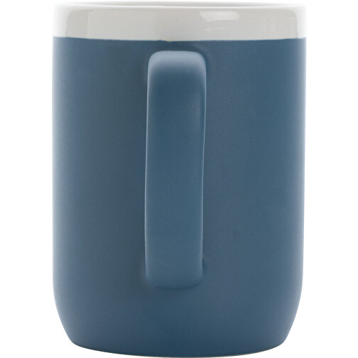 Keramiktasse Mit Weißem Rand, Blau , blau, Keramik, 7,50cm x 10,00cm (Länge x Höhe), Bild 3