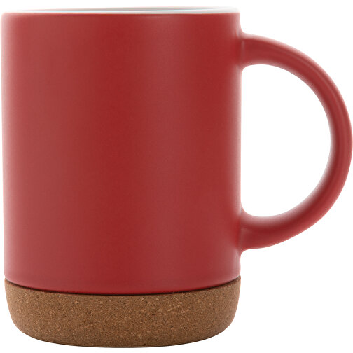 Keramikbecher Mit Korkboden, Rot , rot, Keramik, 7,60cm x 10,50cm (Länge x Höhe), Bild 2